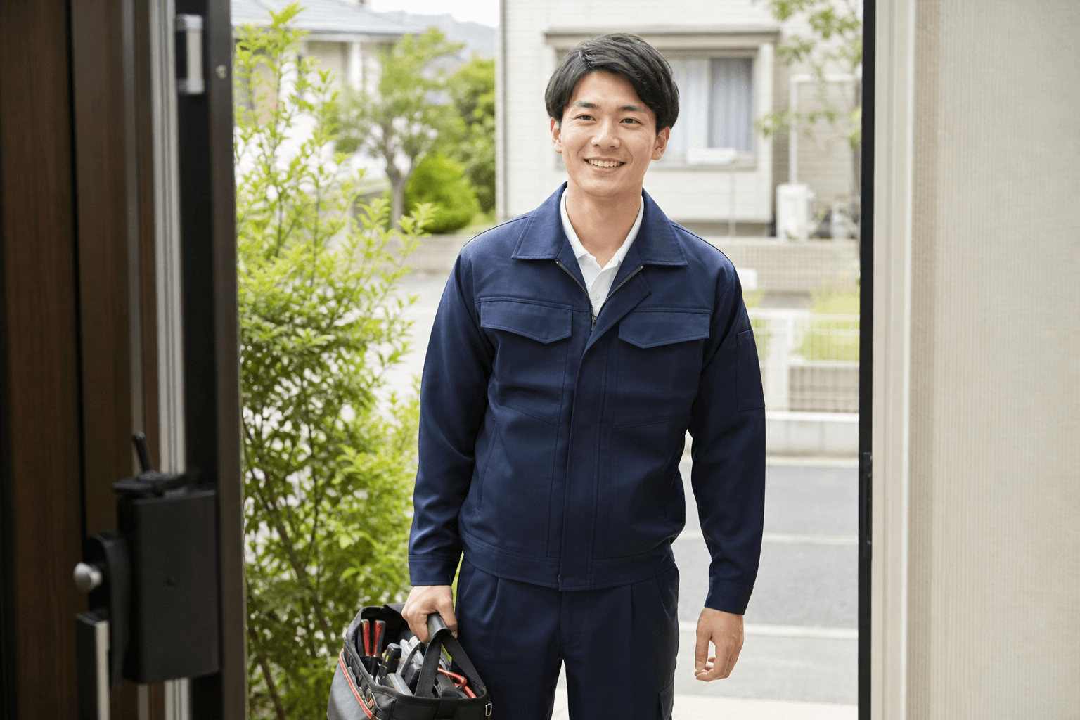 代表川村が訪問している様子